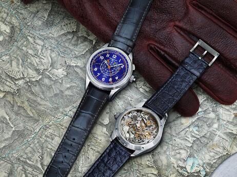 The blue enamel dial of this copy Montblanc is attractive.